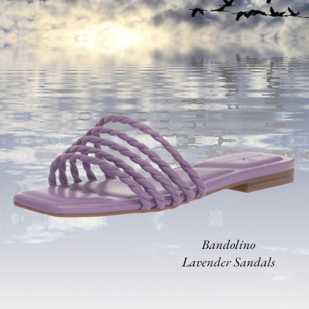 Bandolino Lavender Braided Strap Slide Sandals